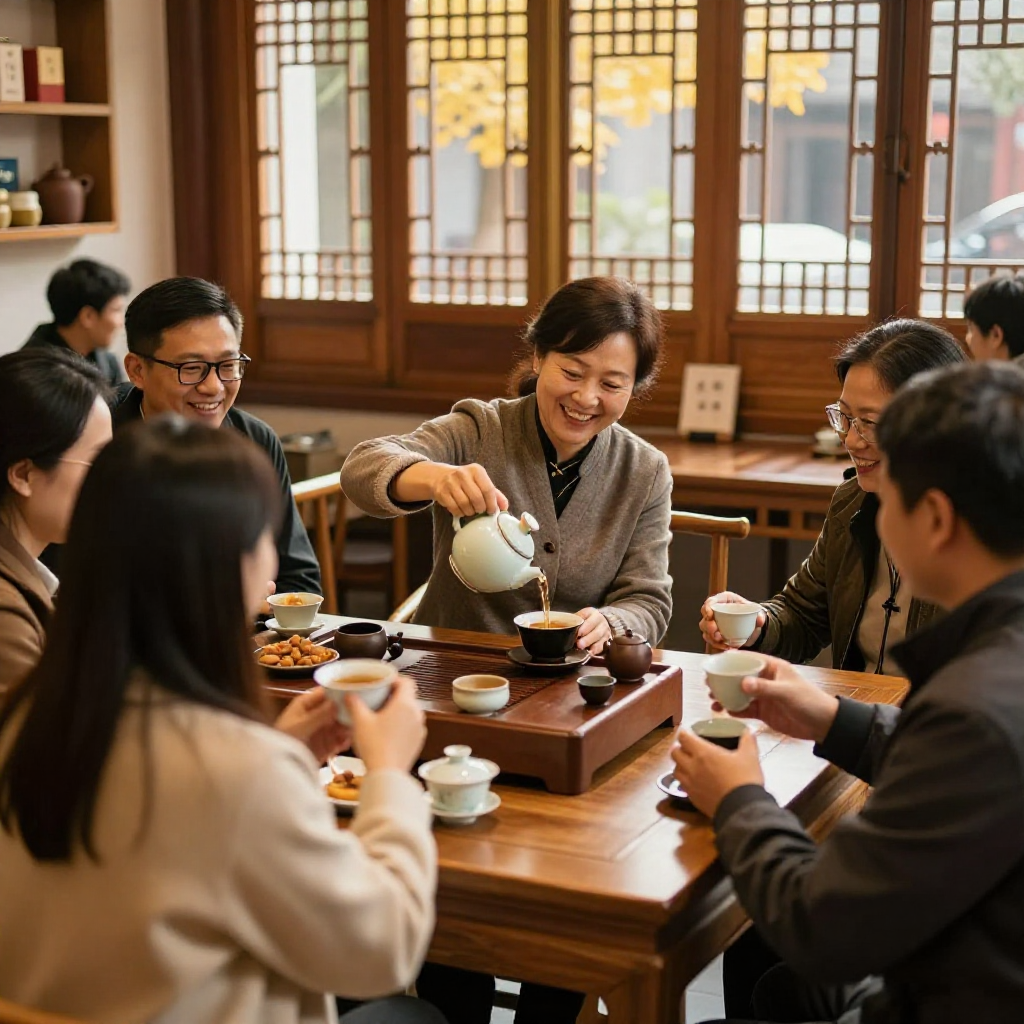 第四幕：国庆长假茶庄热闹场景