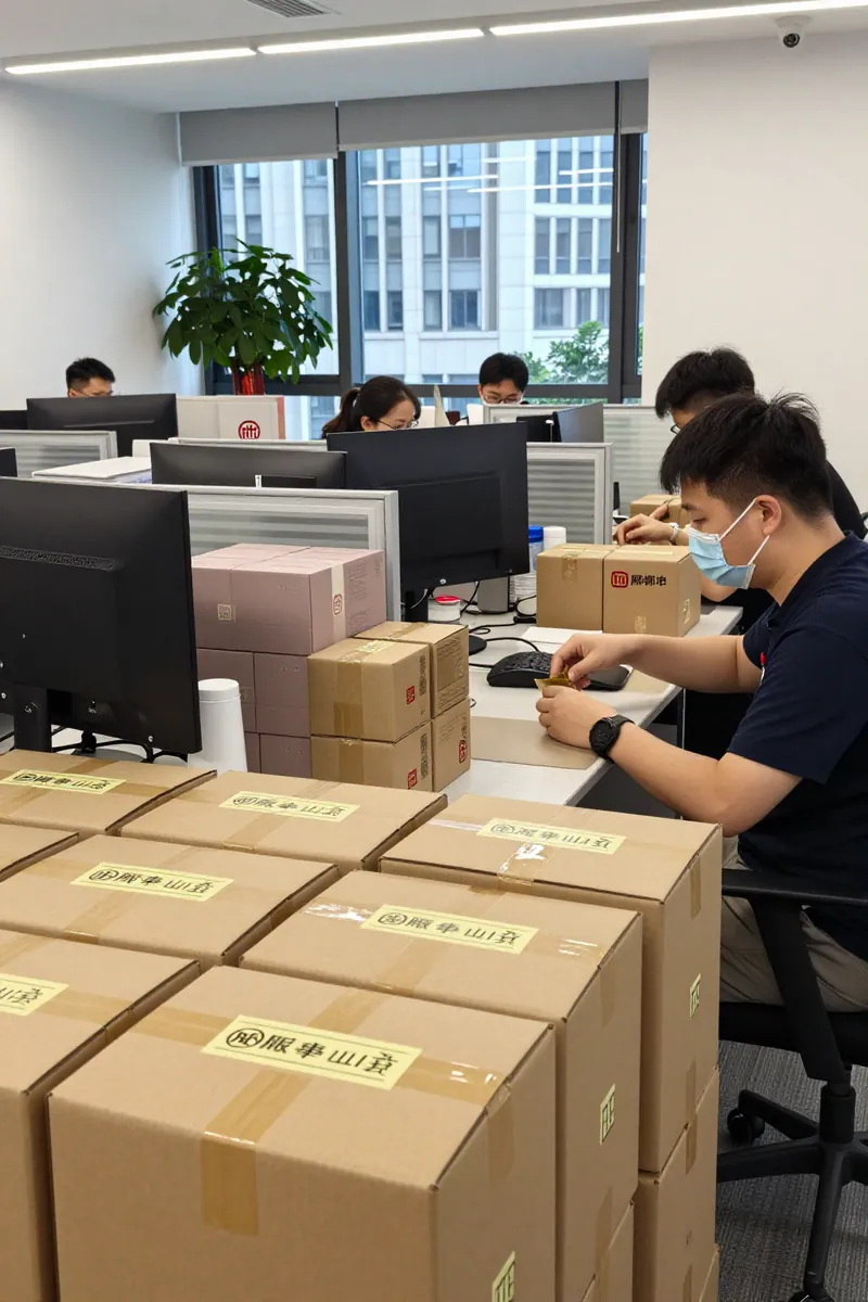 深圳公司办公区80份礼盒分装